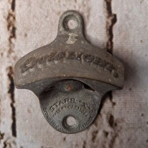 Vintage Bud Light Wall Mounted Bottle Opener Cast Iron Starr Brown Mfg Co Bar